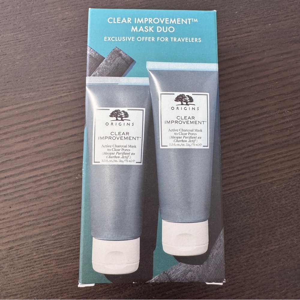 Origins Clear Improvement Active Charcoal Mask Duo 75ml each
